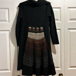 Curio for Anthropologie black knit long open cardigan